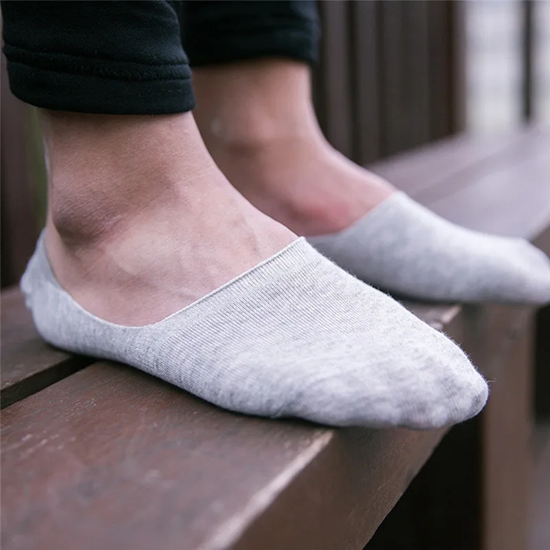 

1 Pair Men Unisex Soft Low Cut Cotton Loafer Boat Non-Slip Invisible Socks New