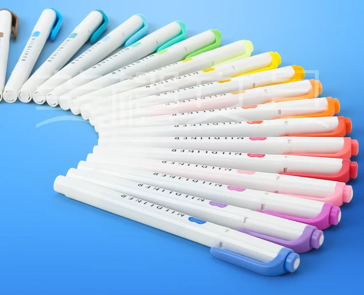 5 цветов Zebra MILDLINER хайлайтер набор ручек двойная головка мягкий лайнер