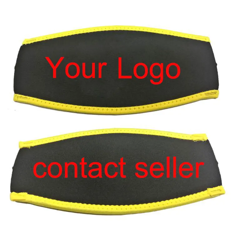 Customized Logo 6 цветов, Неопреновая Маска для подводного плавания с ремешком, мягкий защитный длинный ремешок для волос, обертка для клубного магазина, индивидуальная печать логотипа - Цвет: Customized Logo