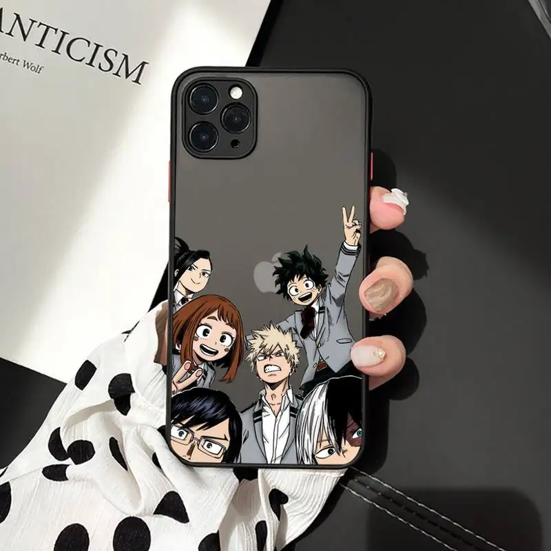 

Anime My Hero Academia buko Phone Case For iphone 12 11 8 7 plus mini x xs xr pro max matte transparent cover