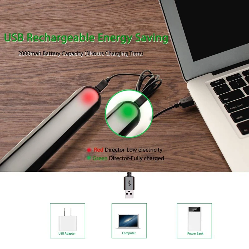 

New Under Cabinet Lighting Battery LED Lights Portable Light with Built-In 1800MAh Wireless Rechargeable Light Bar 3 Modes 16 LE