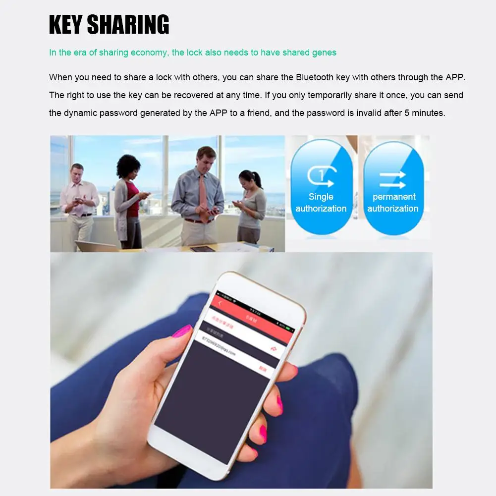 

Bluetooth Electronic Door Lock Castle Fingerprint Door Locker Remote Control Keyless Padlock for Android iOS App Control