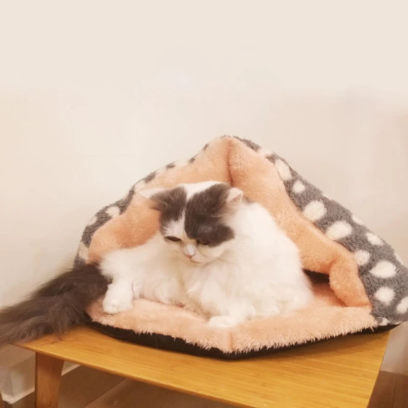 Новые Теплые дома для домашних животных кровать кошек домик собак гнезда коврик