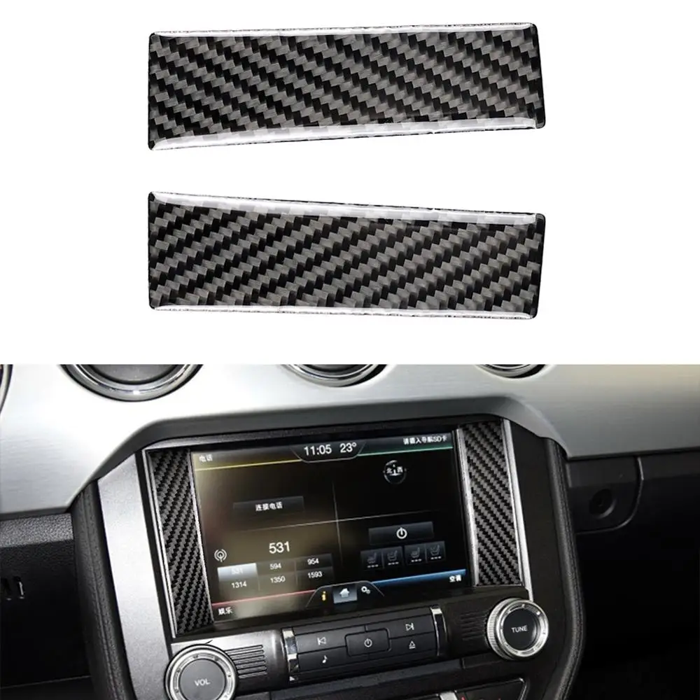 Для Ford Mustang углеродное волокно центральный контроль кондиционер CD панель