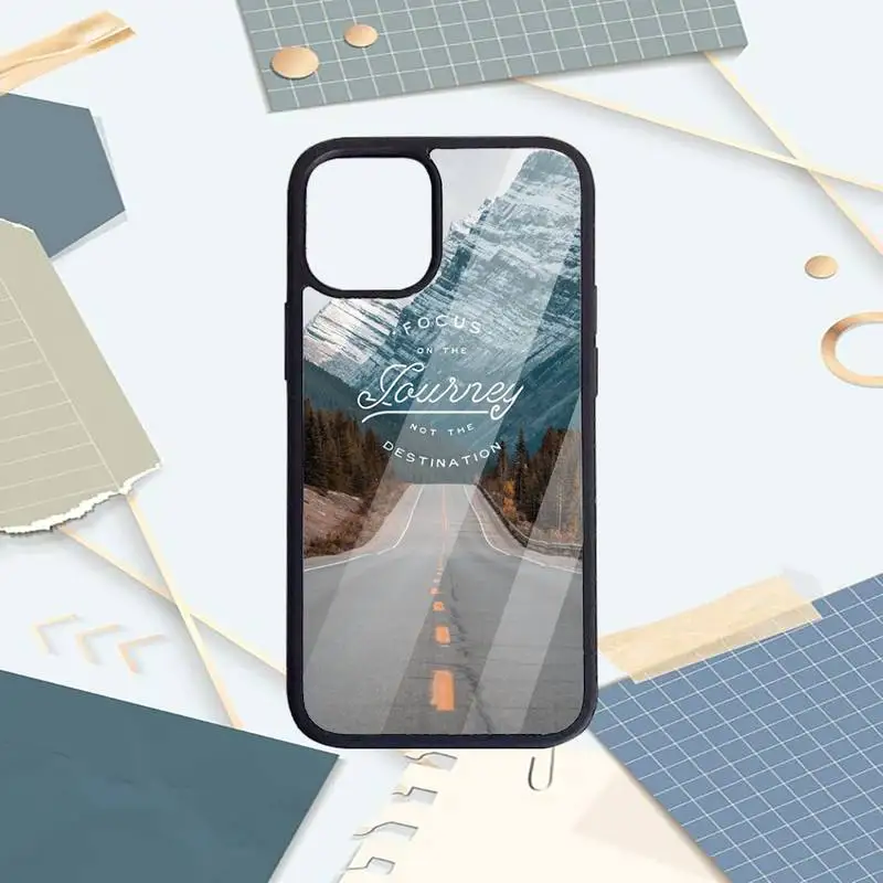 

Travel mountain road Phone Case PC for iPhone 11 12 pro XS MAX 8 7 6 6S Plus X 5S SE 2020 XR Luxury brand shell funda