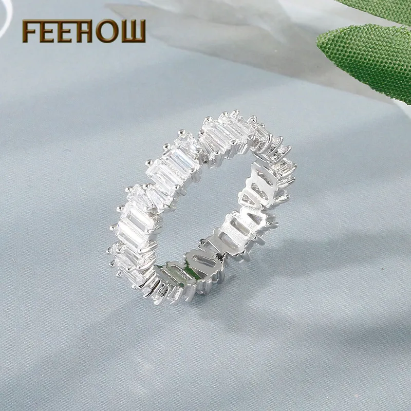 Женское Обручальное Кольцо FEEHOW роскошное обручальное кольцо с полностью
