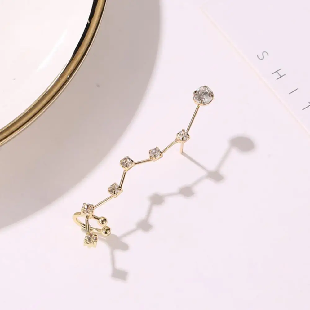 

1Pc Women Rhinestone Inlaid Star Ear Cuff Clip On Earring Party Jewelry Gift