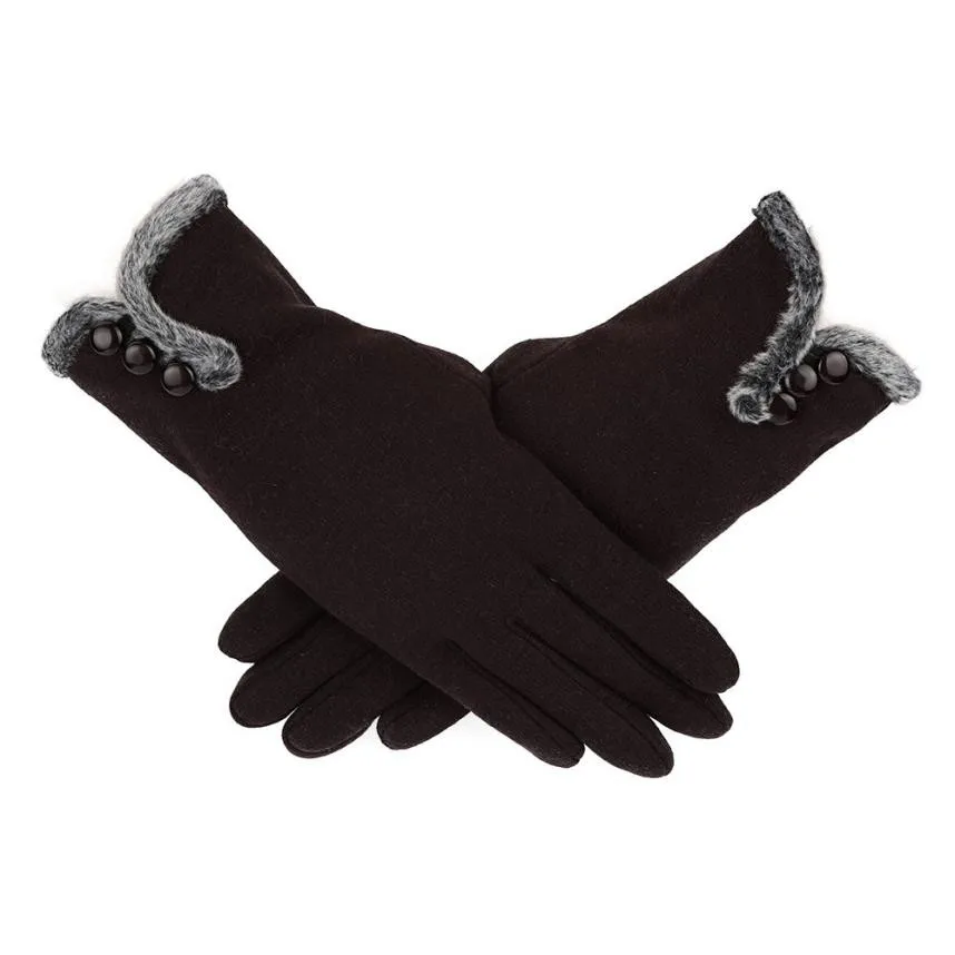 Guantes зимние кашемировые перчатки для женщин на открытом воздухе для вождения мотоцикла полный палец перчатки для смартфонов теплые рукавицы Тактические# BL5