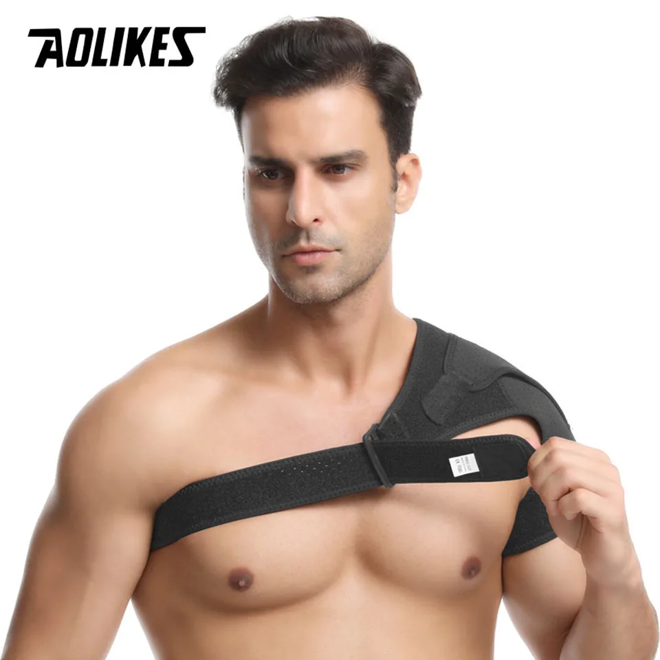 

1PCS AOLIKES Shoulder Brace Adjustable Shoulder Support With Pressure Pad for Injury Prevention, Sprain,Soreness,Tendinitis