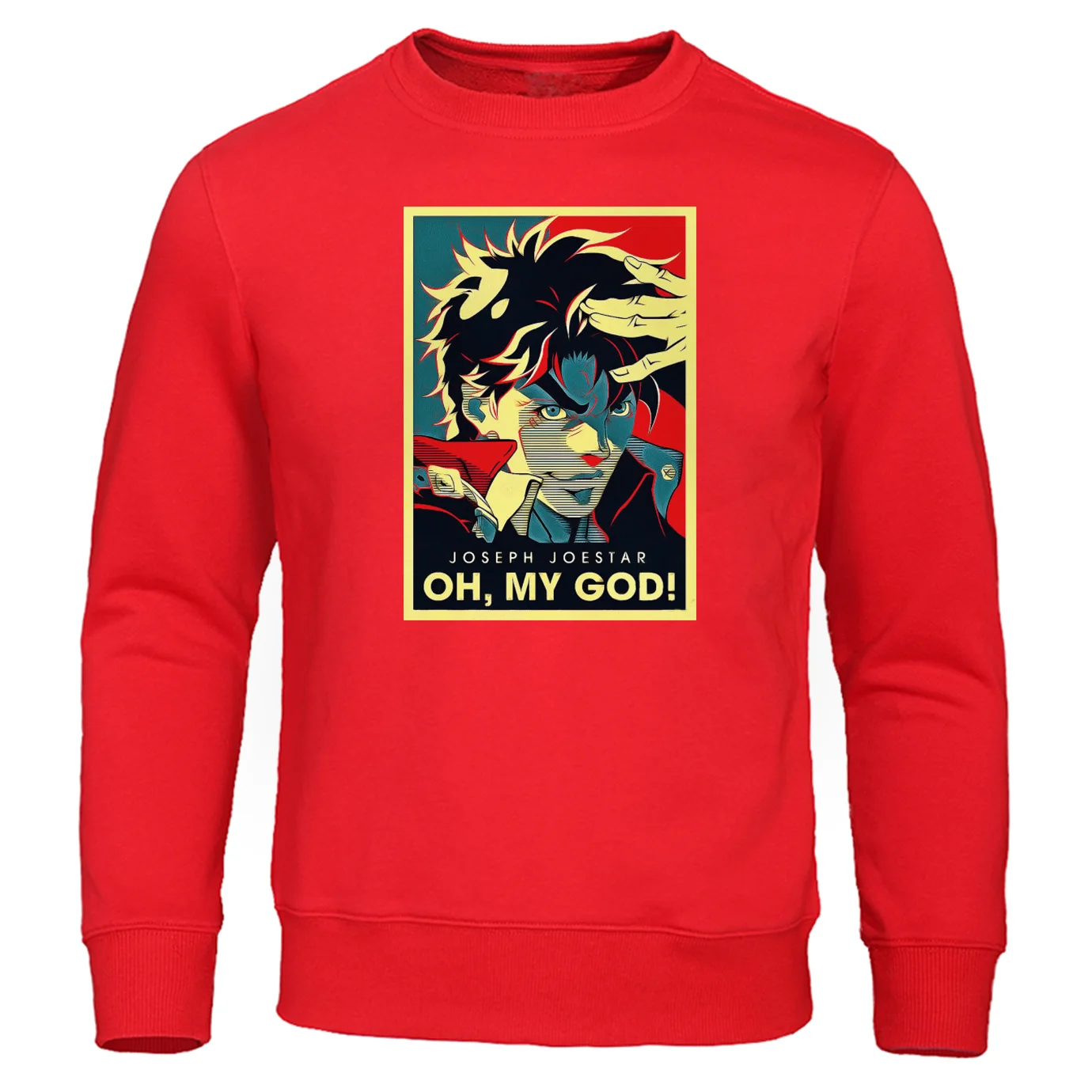Мужская винтажная Толстовка Jojo хлопковый пуловер с надписью Joestar Joseph OH MY