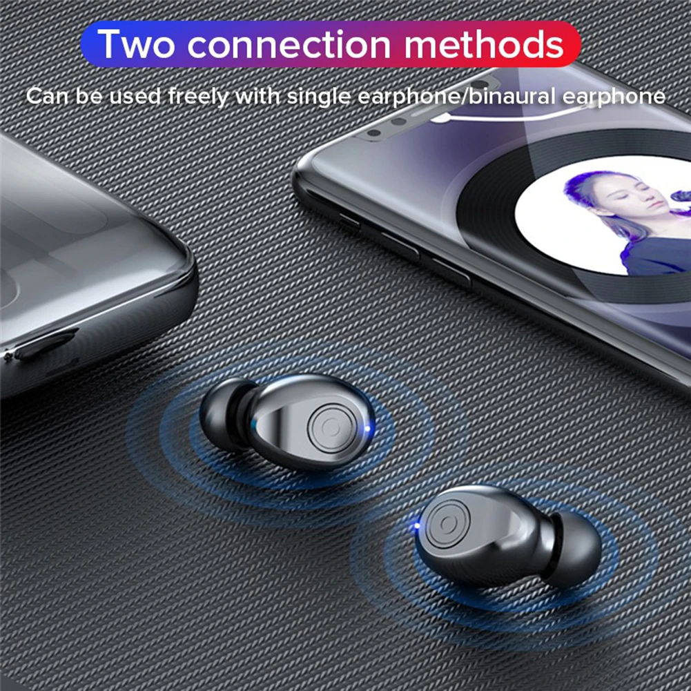Bluetooth наушники True Беспроводной 5 0 вкладыши TWS с в ухо IPX5 Водонепроницаемый мини