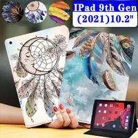 tablet case for apple ipad 2021 9th generation 10 2 inch portable anti fall leatheer cover case for ipad 9th 10 2