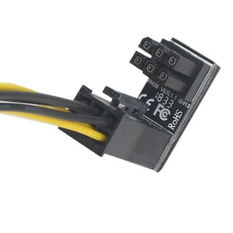 

JEYI ATX 6Pin Male 180 Degree Angled to 6 Pin Female Power Adapter for Desktops image Card for Desktops image Card Power