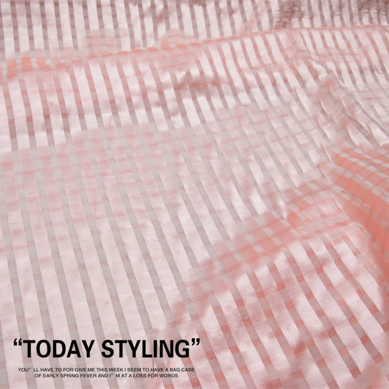 

Silk Cotton Fabric Dress Cross Woven Satin Gauze Plaid Style Light Cheongsam Shirt Dress Silk Cloth DIY Sewing Patchwork