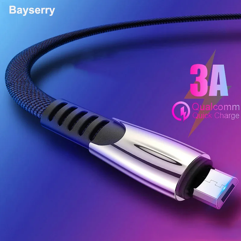 Кабель Micro USB 3A кабель для быстрой зарядки 3 0 Samsung S21 S20 Xiaomi Redmi Note 9 8 Sony передачи