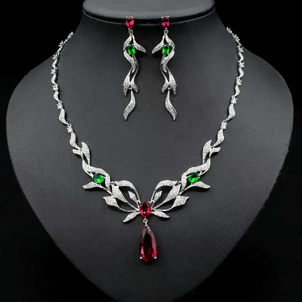 HIBRIDE 2020 Bridal Zirconia Jewelry Sets White Gold Color for Women Party Luxury Dubai Nigeria CZ Crystal Wedding N-305 | Украшения и