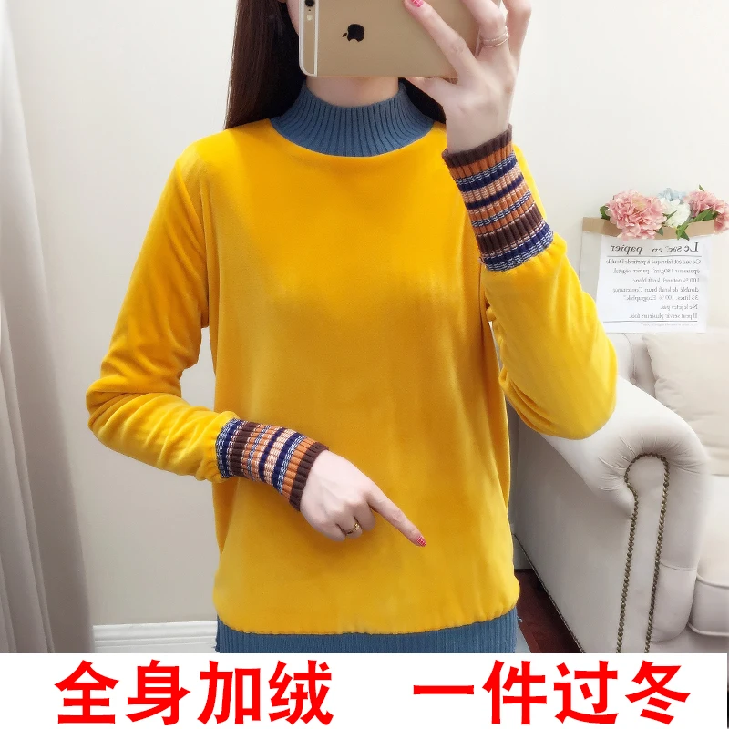 Plush sweater women's autumn and winter new Korean style all-around bottoming Jacket Women's thickened warm knit trend | Женская