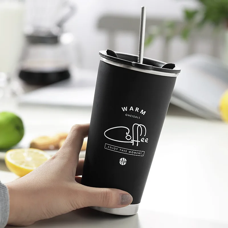 400 мл Новый дизайн кофейная кружка с двойными стенками из нержавеющей стали 304
