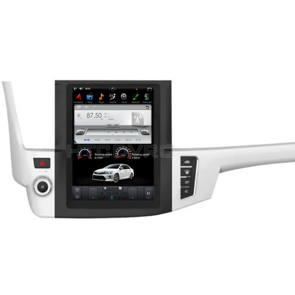 YMODVHT 12 1 дюймов Telsa стиль вертикальный экран четырехъядерный Android 7 2 Гб RAM