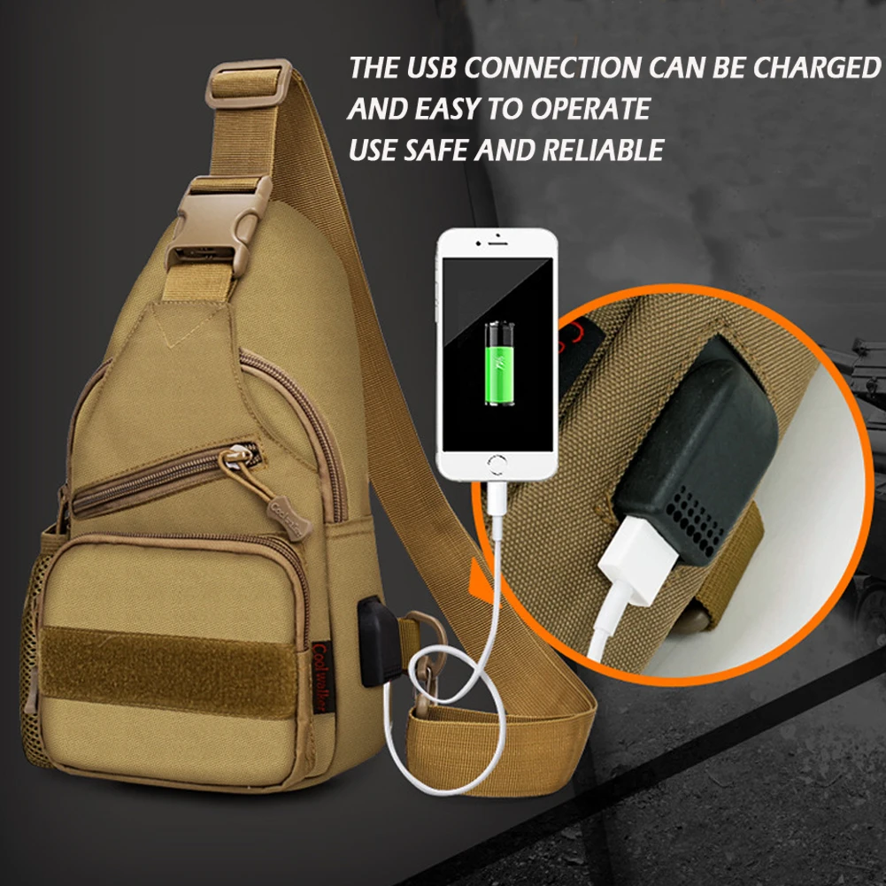 Нагрудный пакет мужская повседневная сумка через плечо usb зарядка нагрудная Сумка водонепроницаемая сумка путешественника сумка мужская