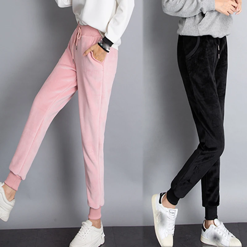 Зимние кашемировые теплые штаны-шаровары женские бархатные толстые Хлопковые