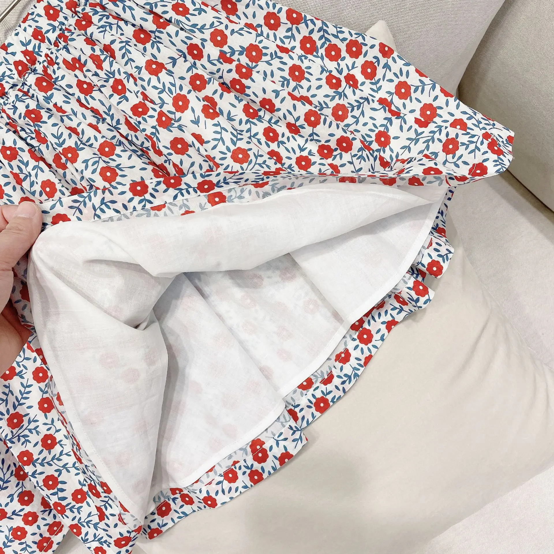

2021 Presale 22th March Summer 2pcs Clothing Set Baby Girls Clothes Flower Print Short Sleeve Tops + Skirt Girls Sweet Set