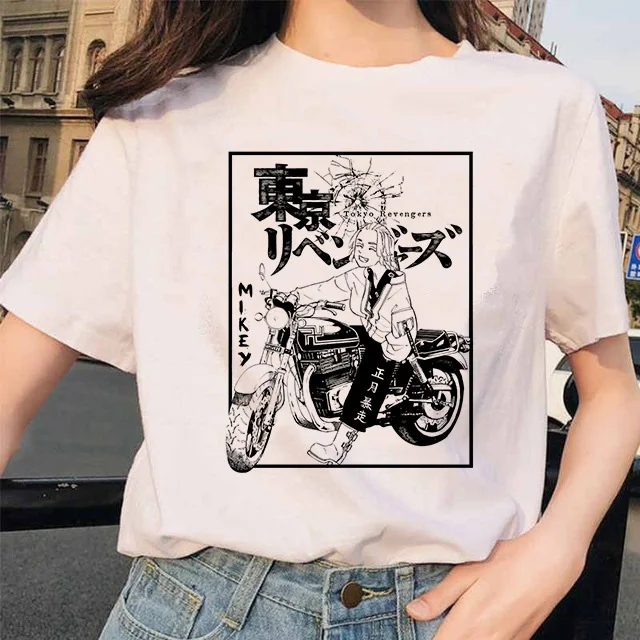 

Футболка мужская с японским аниме Токио, Милая футболка в стиле Харадзюку, топ с рисунком Токийский ревентур, унисекс, мультяшный рисунок