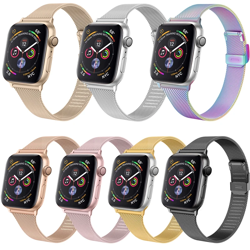 

Milanese Loop Stainless Steel Bracelet band For Apple Watch series 1 2 3 42mm 38mm strap for iwatch 4 5 SE 6 40mm 44mm wristband