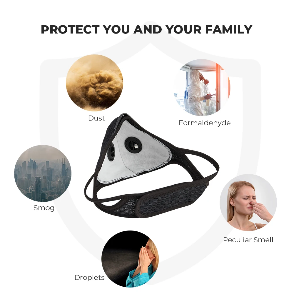 Маска для езды на мотоцикле KEMIMOTO PM2.5 пылезащитная велосипедная маска со сменными