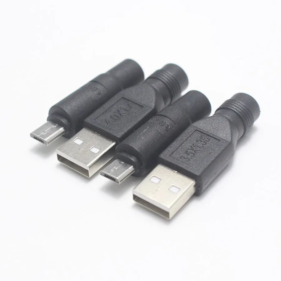 1/2/5 шт. переходник с Micro USB / 2 0 на штекер DC 3 5*1 35/4 0*1 7 мм|Соединители| |