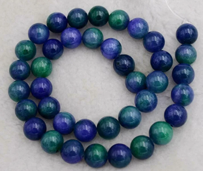 

New 10mm Azurite Chrysocolla Gem Round Loose Bead 15'' AAA