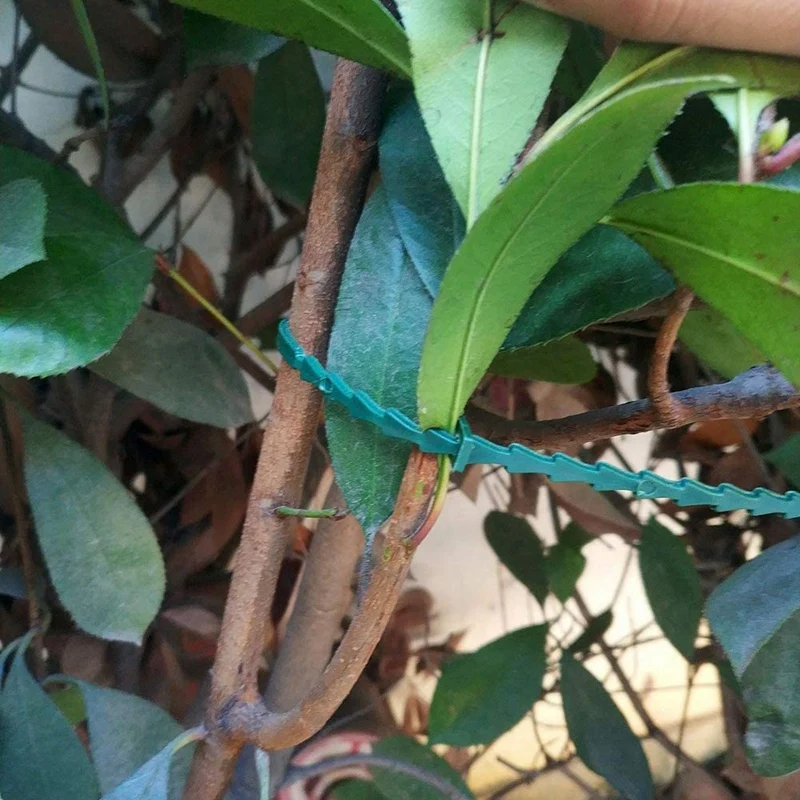 

100 Pcs Adjustable Garden Plant Twist Ties, 6.7 Inch Flexible Plastic Twist Ties Multi-Use for Secure Vine