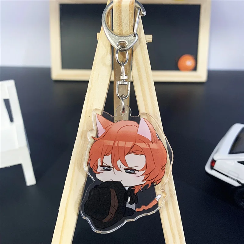 Милый котенок тема Бунго бродячие собаки брелок мультфильм двусторонний