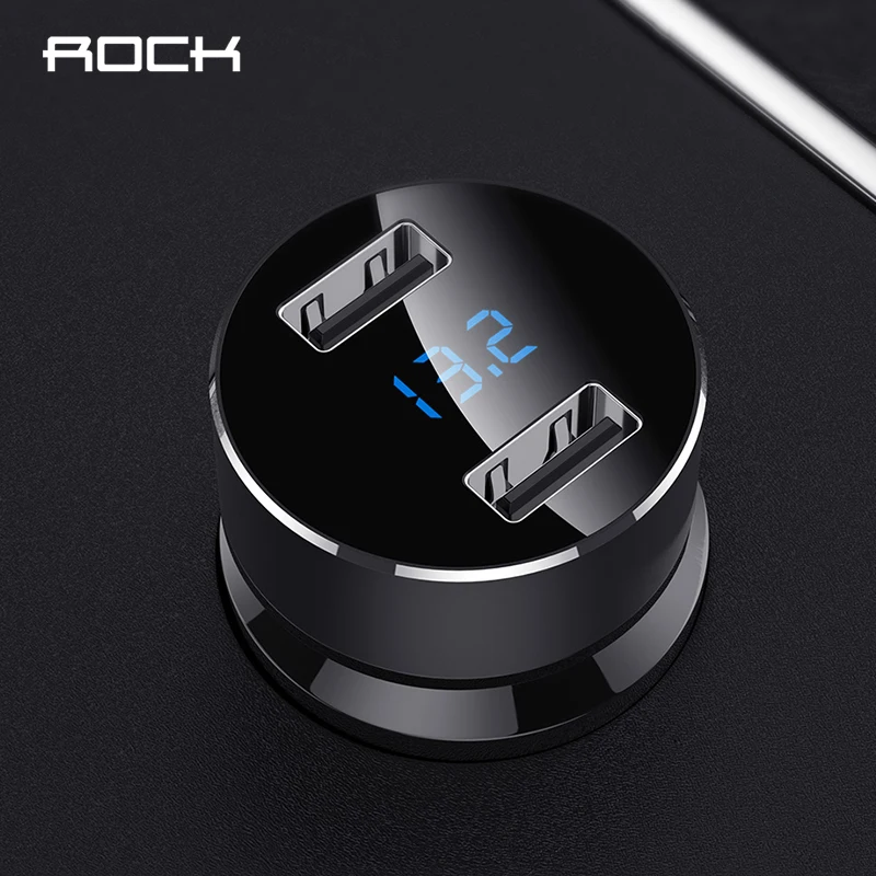 Автомобильное зарядное устройство с двумя USB портами 5 В/3 1 А со светодиодным