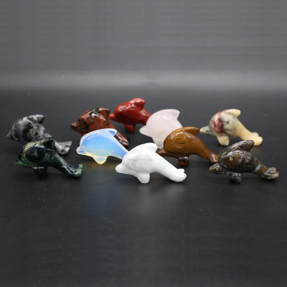 

Натуральный камень, роза, искусственный Дельфин в форме семьи, детская комната, гостиная, украшение для автомобиля, праздничный подарок 26x46 ...