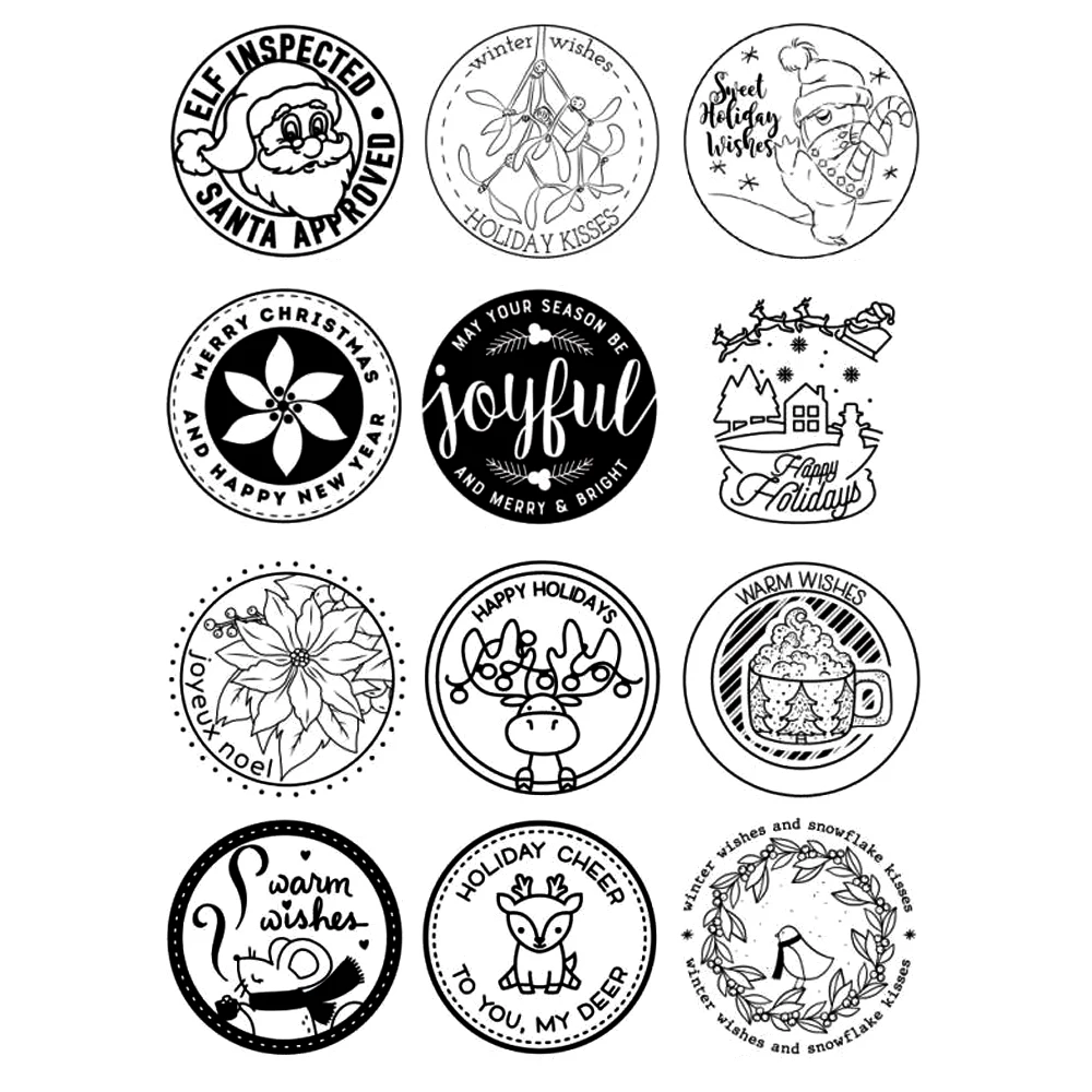 

Holiday Seals Collection Transparent Clear Silicone Stamp/Seal for DIY scrapbooking/photo album Decorative clear stamp