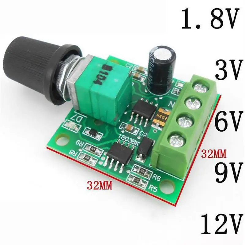 Новинка регулятор скорости двигателя постоянный ток 1 8 В 3 в 5 6 12 2 А низкого