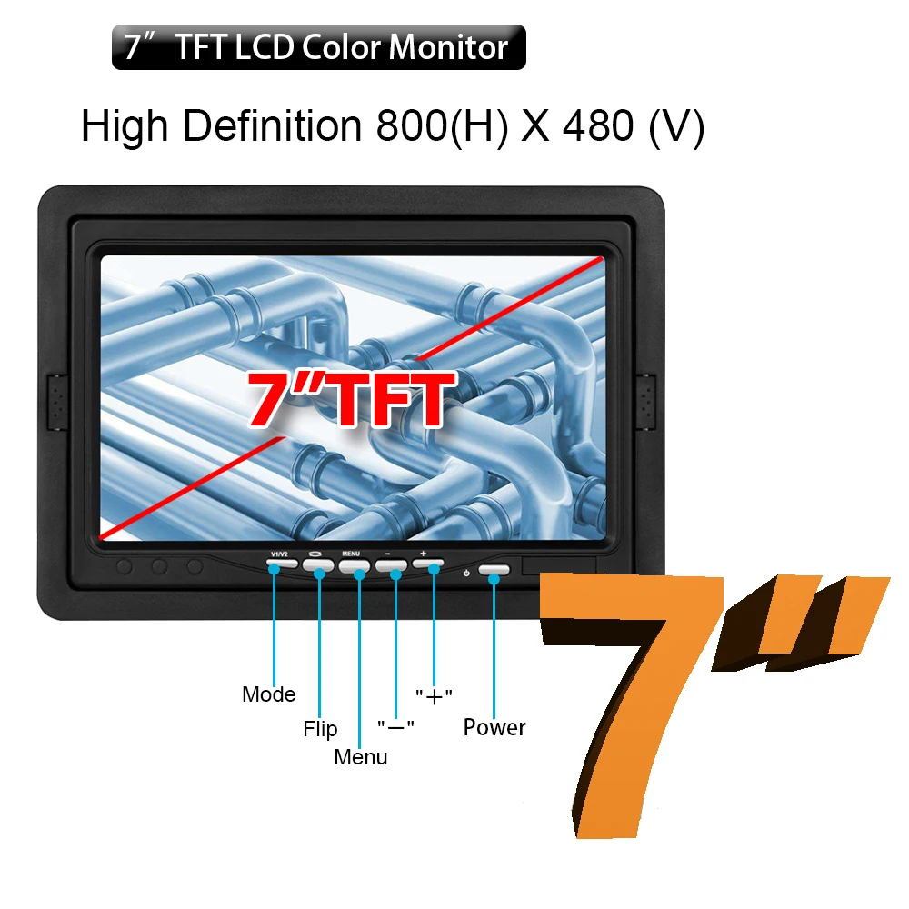 Катушка для кабеля 20-50 м 7 дюймов TFT LCD DVR монитор промышленный эндоскоп