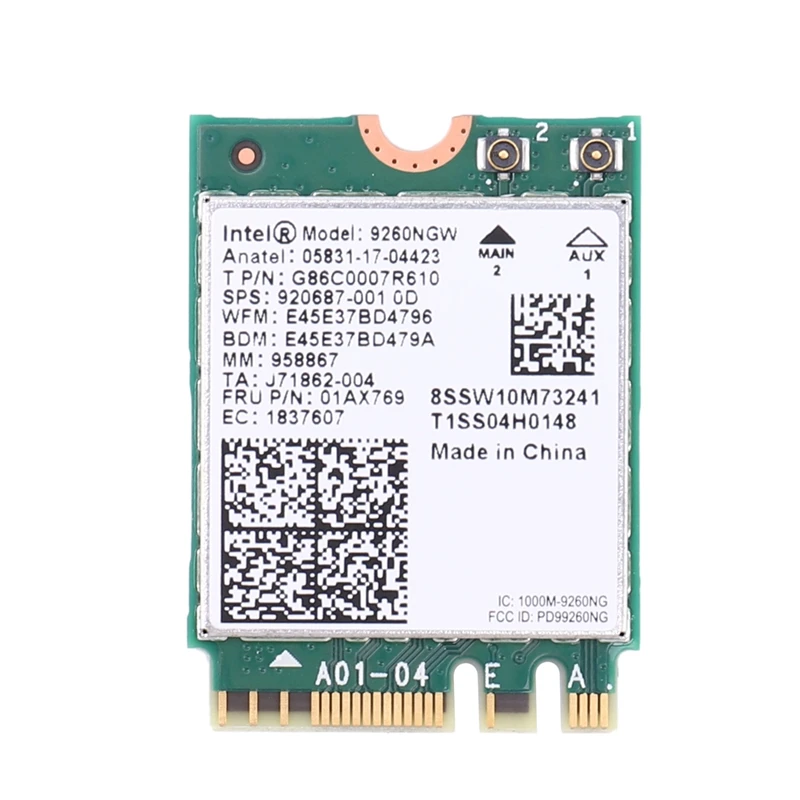 

Двухдиапазонный беспроводной AC 9260 для 9260NGW NGFF 802.11Ac MU-MIMO 1730 Мбит/с 1,73 Гбит/с Wifi + Bluetooth 5,0 Карта подходит для Windows 10