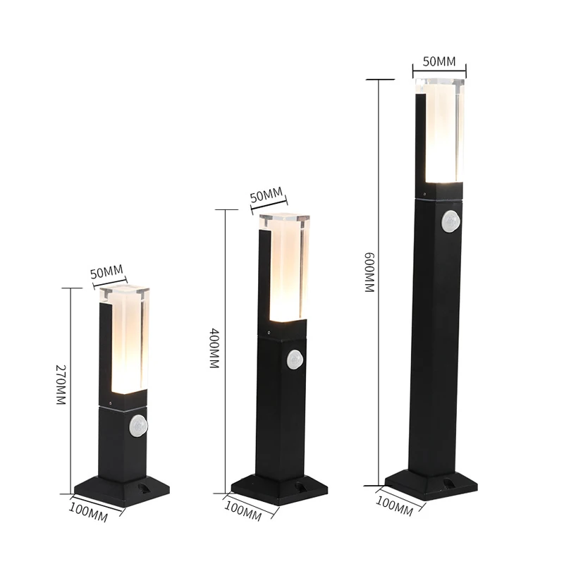 Уличный светодиодный светильник с датчиком движения для сада и лужайки