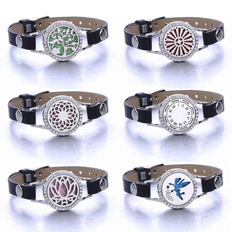 Браслеты из браслет для ароматерапии натуральной кожи 10 шт. диффузор эфирного