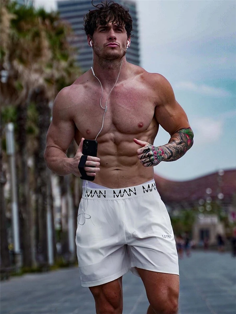 

NEW 2022 Summer Running Shorts Men Sports Jogging Fitness Shorts Quick Dry Stretch Gym Male Shorts Sport Training Short Pants