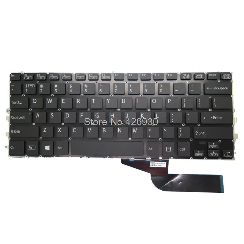 Клавиатура для ноутбука SONY для VAIO 1V006561A 17A8AS32US A 17A8XS180530 00700047, английская, черная, с подсветкой, Новинка