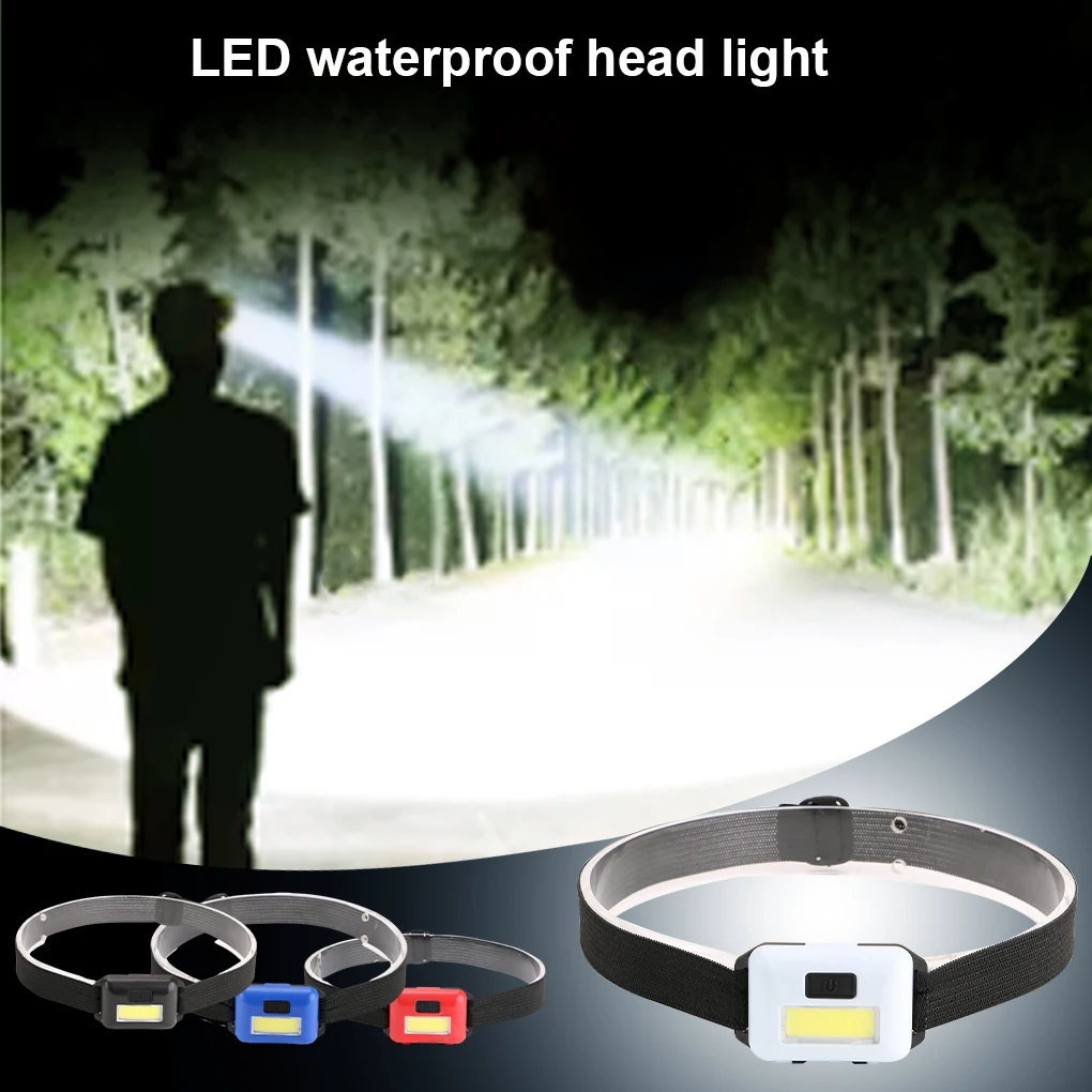 3 PCS Mini COB LED Headlamp 3 Modes Waterproof Headlights Flashlight Outdoor Camping Night Fishing Portable Headlights