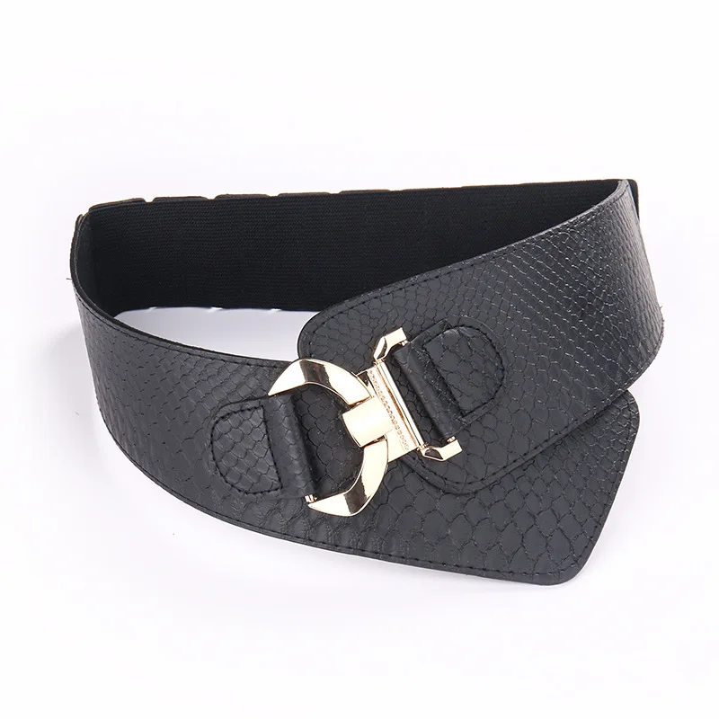 

New Design Womens Wide Girdle Artificial Leather Waistband Lady Belt Cummerband Waist Belt Loose Tight Belt Clothing Accessories