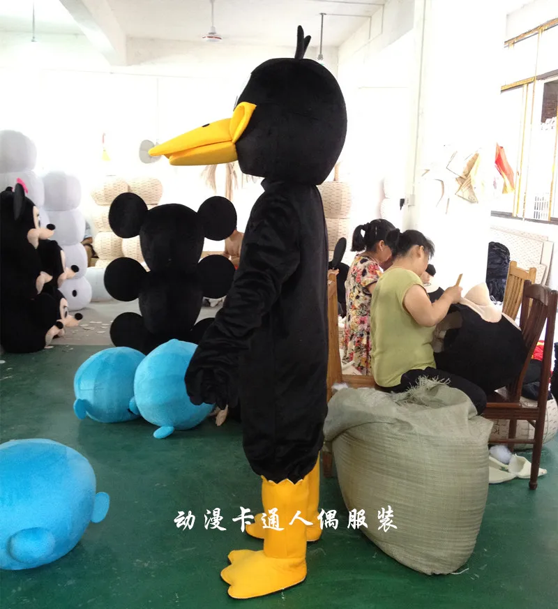Костюмы-талисманы с черной уткой костюмы для косплея вечеринки игры наряды
