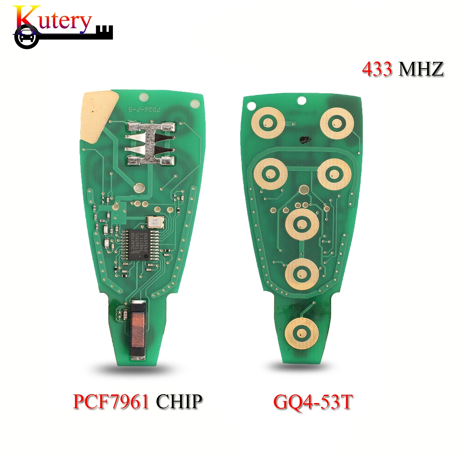 

Kutery Remote Car Key Circuit Board For Jeep Grand Cherokee Chrysler Dodge 2/3/4/5/6/7 Buttons PCF7961 Chip GQ4-53T 433Mhz