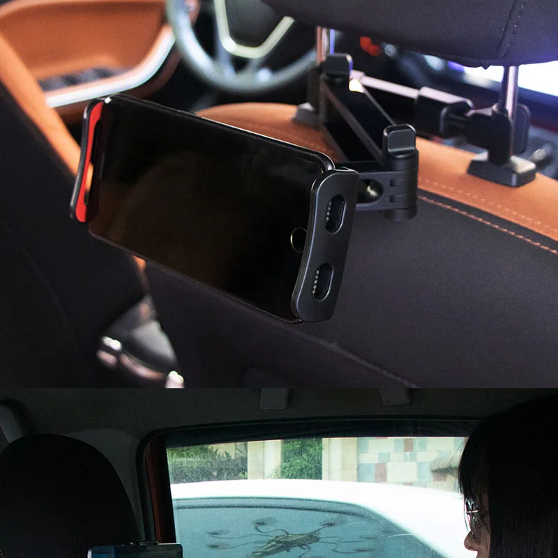 Гибкая Автомобильная подушка с поворотом на 360 градусов для iPad, держатель для мобильного телефона, подставка для планшета на заднее сиденье, подголовник, кронштейн, 4-11 дюймов