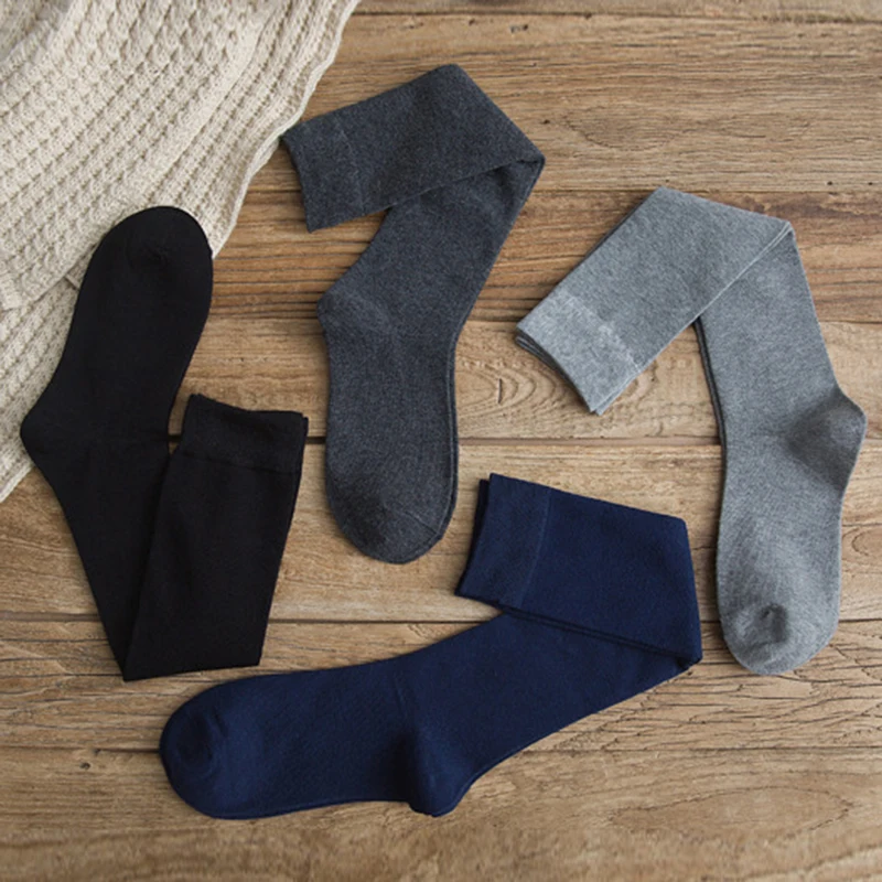 

Solid Color Women Socks Autumn Winter Girls Students Warm Long Cotton Stockings Lovely cKnee Socks Breathable High Socks 2021