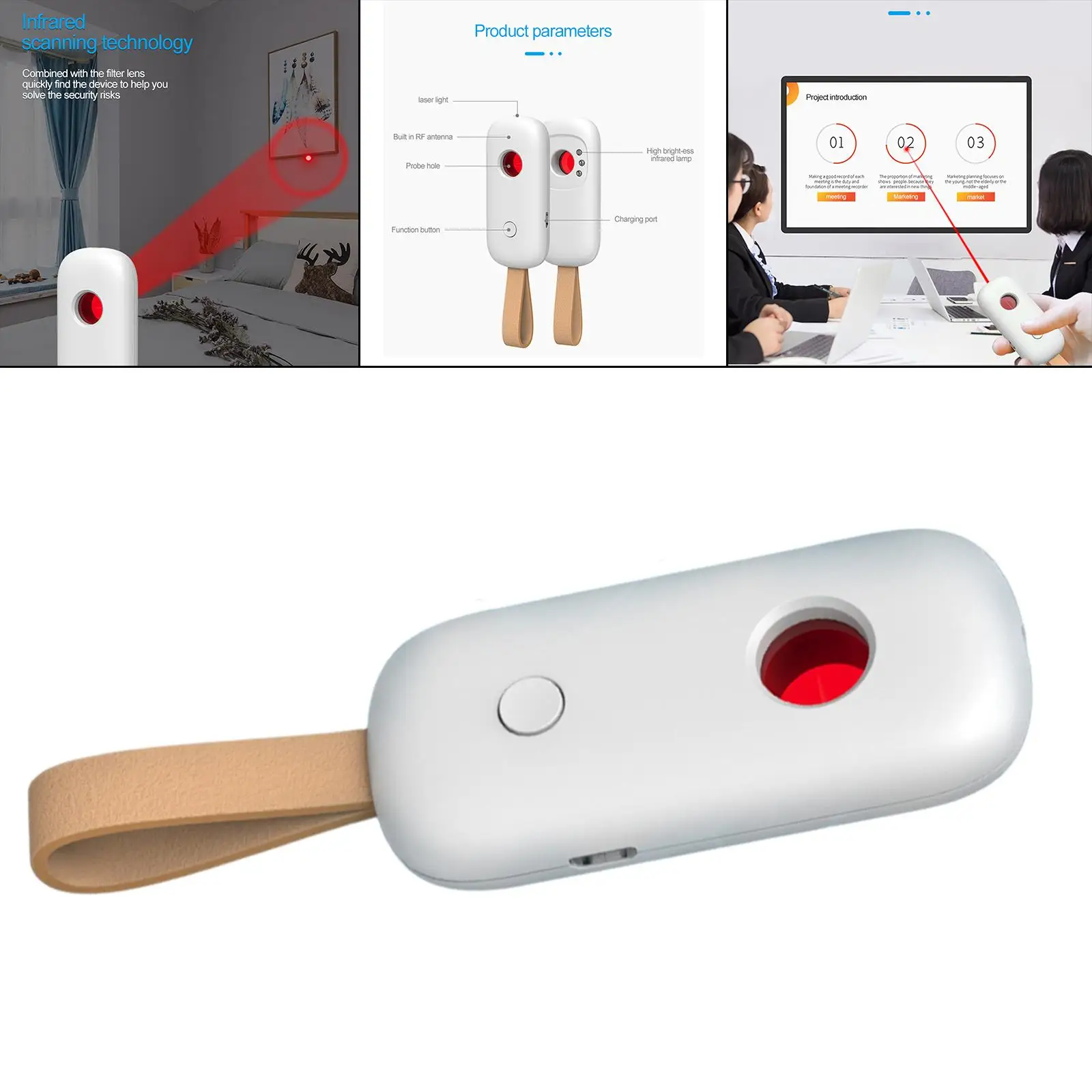 Bug Detectors Full-Range Portable Wireless RF Signal Scanner Eavedropping Device Finder for GSM GPS Tracker | Безопасность и